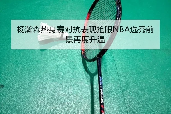 杨瀚森热身赛对抗表现抢眼NBA选秀前景再度升温